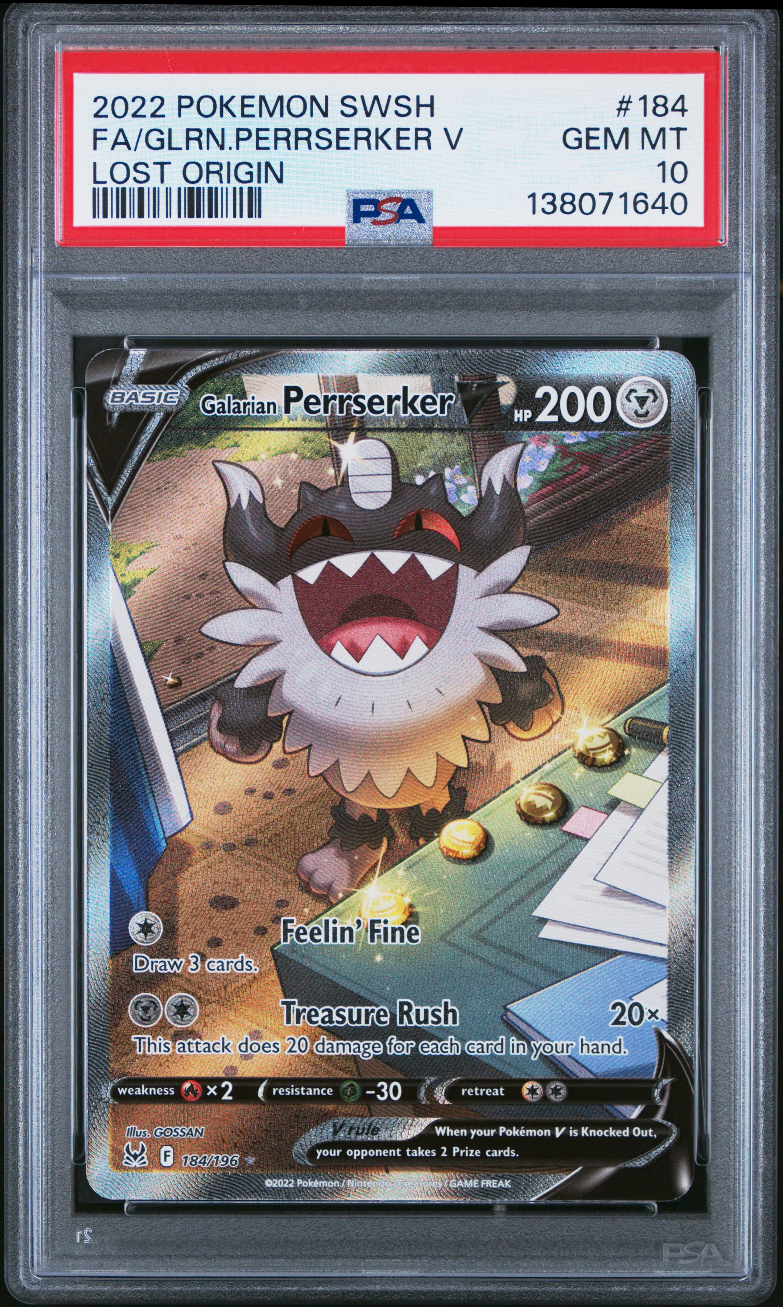 Galarian Perrserker V PSA 10