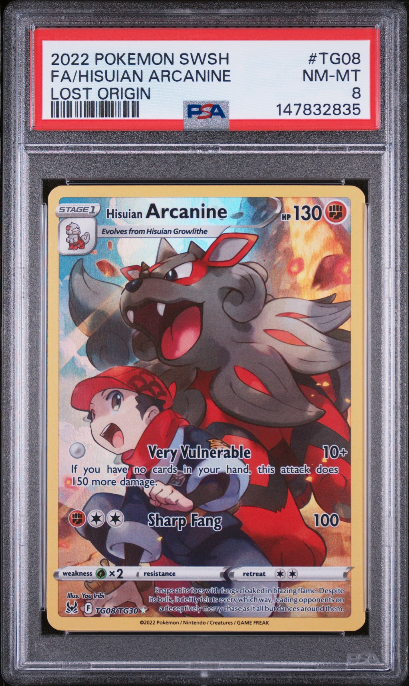 Hisuian Arcanine PSA 8