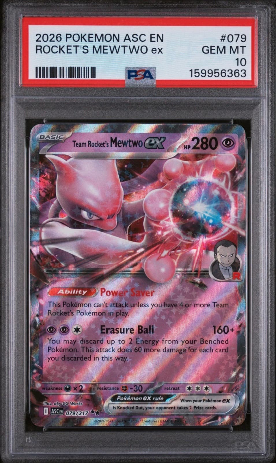 Team Rocket's Mewtwo ex PSA 10